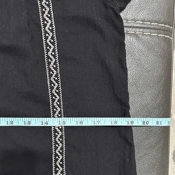 Johnny Was 3J Workshop Embroidered🌸Yoke Dress – Black Floral Boho | Size S - Picture 8 of 10